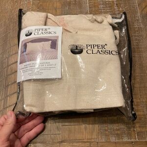 Piper Classics Natural Pillow Standard Shams Set with tie closures